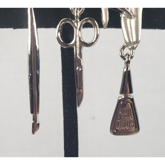 Vintage JJ Jonette ARTIFACTS Silver Tone 1986 Manicuri Nail Technician Brooch - Picture 8 of 11